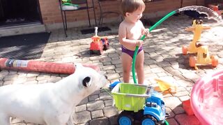 Funny Moments When Baby Playing With Water || Kudo Baby