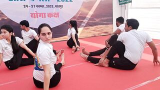 aarogy mela bharatpur ....yoga program