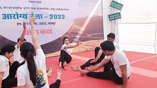 aarogy mela bharatpur ....yoga program