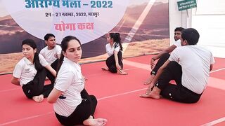 aarogy mela bharatpur ....yoga program