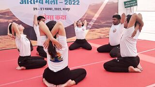 aarogy mela bharatpur ....yoga program