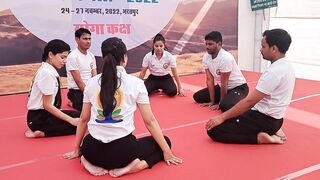 aarogy mela bharatpur ....yoga program