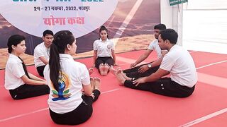 aarogy mela bharatpur ....yoga program