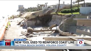 New tool used to reinforce coastline at Daytona Beach Shores