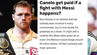 WOW! CANELO IN TALKS TO FACE CELEBRITY SOCCER PLAYER MESSI ON CINCO DEMAYO WEEKEND ?? (MONEY MOVE!)