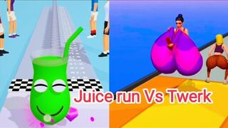 Juice run Vs Twerk ।। Running competition।।#juicerun #twerk #funnygameplay #runninggames