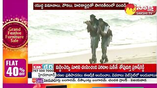 Navy Day Rehearsal at RK Beach in Visakhapatnam | Navy Day Celebrations 2022 | Sakshi TV