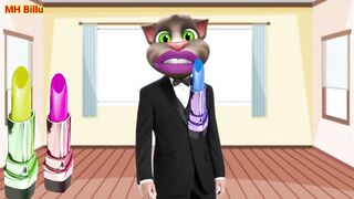 lipstick 6 colours talking tom funny comedy video | lipstic wali billi | billi mekeup video || Ep-20