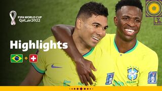 Casemiro downs Swiss | Brazil v Switzerland | FIFA World Cup Qatar 2022