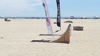 Ford Maverick rainbow and RC cars at the beach