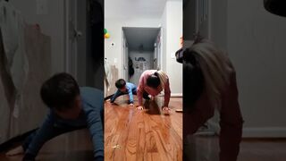 Cute Toddler Practices Yoga With Mother - 1377852