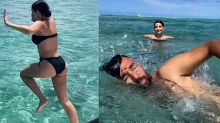 Nora Fatehi seen Enjoying in Bikini With Boyfriend On A Mauritius Beach