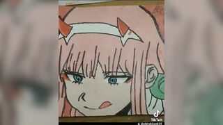 #drawinganime #zerotwo #darlinginthefranxx #art #anime