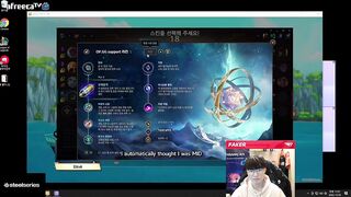 Faker' autolock Azir incident - "Can mid?" | T1 Stream Moments | T1 cute moments