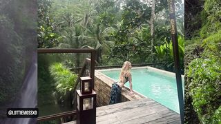 Lottie Moss Exhibits Her Fabulous Bikini Figure in Bali Vacations