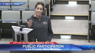 YOGA TEACHER WAS ATTACKED AND THREATENED - Jane Bloom at Dec 5 2022 Las Cruces City Council Meeting