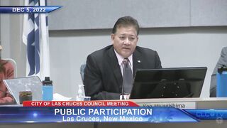 YOGA TEACHER WAS ATTACKED AND THREATENED - Jane Bloom at Dec 5 2022 Las Cruces City Council Meeting