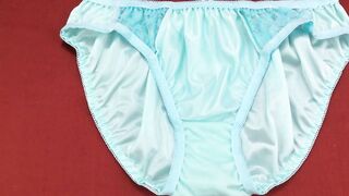 Cyan Blue Nylon Panties Women’s Underwear Panty Bikini Sexy With Lace & Ribbon Japanese Style S...