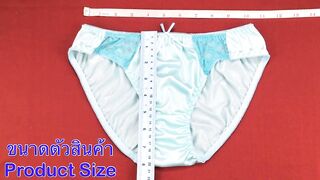 Cyan Blue Nylon Panties Women’s Underwear Panty Bikini Sexy With Lace & Ribbon Japanese Style S...