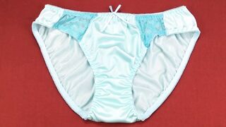 Cyan Blue Nylon Panties Women’s Underwear Panty Bikini Sexy With Lace & Ribbon Japanese Style S...