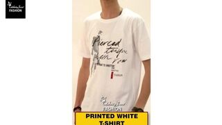 CELEBRITY FACE FASHION MENS HALF SLEEVES ROUND NECK WHITE T SHIRT WITH PRINT