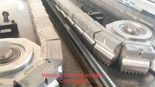 Vacuum forming plastic flexible corrugated pipe machine