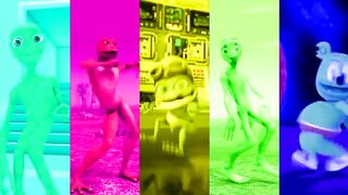 COLOR DANCE CHALLENGE DAME TU COSITA vs Patila vs El Taiger - Me Kemaste vs green alien dance