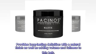 Pacinos Matte Hair Paste - Flexible Hold, No Shine, Sculpting & Styling Wax, Long Lasting