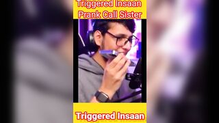 Triggered Insaan Prank Call To His Sister Wanderers Hub During Live Stream #triggeredinsaan #shorts