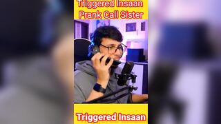 Triggered Insaan Prank Call To His Sister Wanderers Hub During Live Stream #triggeredinsaan #shorts