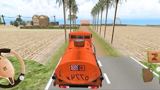 diesal tanker truck driving games gameplay | diesel tenker driving in villege farmer