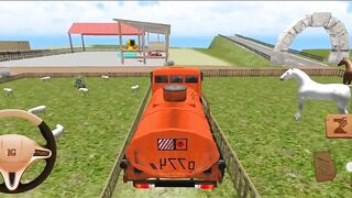 diesal tanker truck driving games gameplay | diesel tenker driving in villege farmer