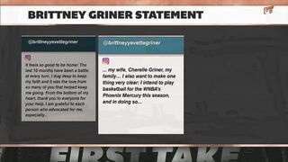 Brittney Griner posts a statement on Instagram following her release | First Take