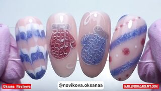 Easy Mitten Nail Art ???? Christmas Designs Challenge