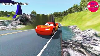 Trucks Cars vs Massive Speed Bumps Beamng RST Games#411