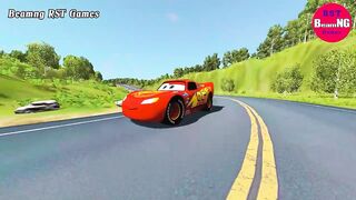 Trucks Cars vs Massive Speed Bumps Beamng RST Games#411