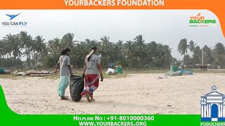 PY - 19th Dec 2022 Remove plastics from the seashore - Beach Cleanup drive by Yourbackers Puducherry