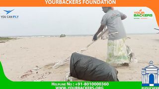 PY - 19th Dec 2022 Remove plastics from the seashore - Beach Cleanup drive by Yourbackers Puducherry