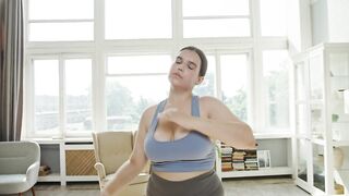 Woman Doing Stretching at HOME