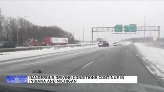 Indiana State Police discouraging travel on I-94 due to hazmat situation, crashes