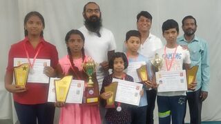 Director Kalyan Prizes distribution photos for Yoga competition