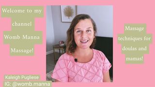 Massage therapy techniques and stretching for pregnancy, labor and birth for doulas and mamas!