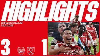 HIGHLIGHTS | Arsenal vs West Ham (3-1) | Saka, Martinelli and Nketiah