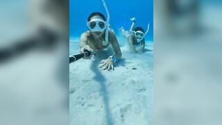 Deep Underwater Girl Swimming | Bikini Girls Swimming In Underwater 128 | Underwater Official 10M