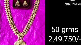 Gold Special Long Harams Designs with Weight & Price | Gold Harams Models | New Collection