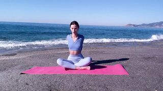 Yoga & Stretching with Masha on the sea | Flexibility 4K