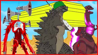 BOSS MECHA Siren Head vs Godzilla & Kong - Godzilla Cartoon Compilation - Coffin Dance Meme Cover