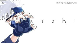 Drawing KAKASHI HATAKE From His Name In NARUTO Anime