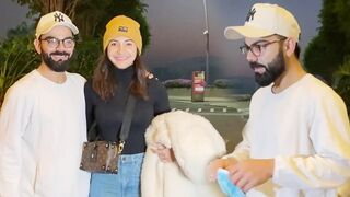 Celebrity Couple Virat Kohli & Anushka Sharma Poses For Paps At Airport