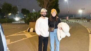 Celebrity Couple Virat Kohli & Anushka Sharma Poses For Paps At Airport